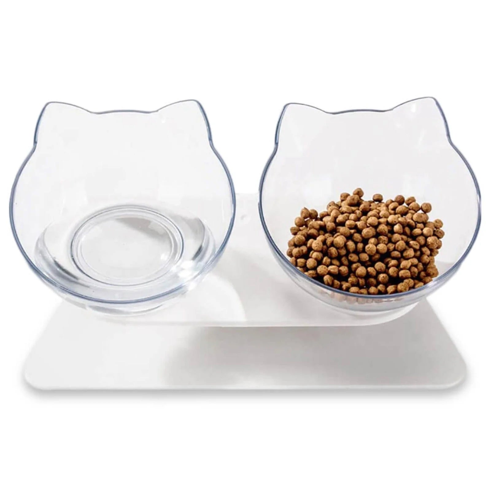 Elevated Double Cat Bowls, Pet Feeding Bowl | Raised the Bottom for Cats and Small Dogs