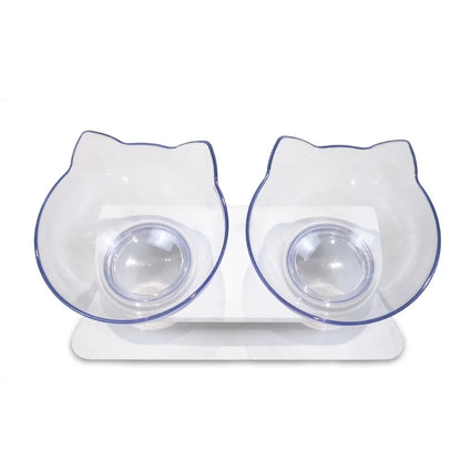 Elevated Double Cat Bowls, Pet Feeding Bowl | Raised the Bottom for Cats and Small Dogs
